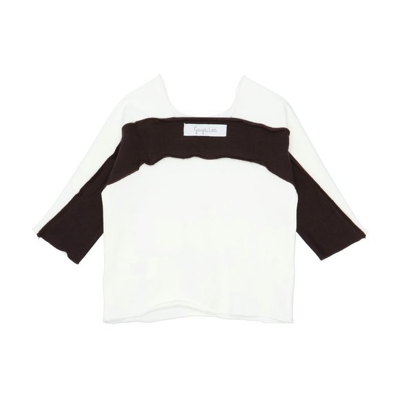 GAYA LAB Unisex White With Navy Stripe T-shirts - 4Y - Picture 1 of 6